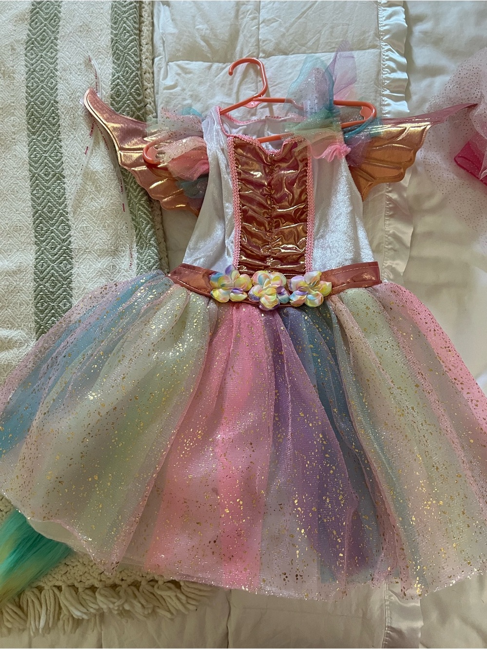 Spirit Girls Unicorn Dress Costume in Pink, Gold, Blue, Purple